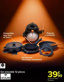 Carrefour HOME Set amovible 12 pièces offre