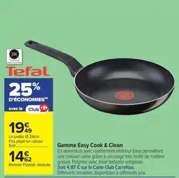 Carrefour Tefal poêle offre