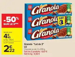 Carrefour LU Granola offre