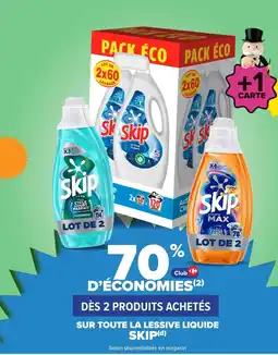 Carrefour Skip sur toute la lessive liquide offre
