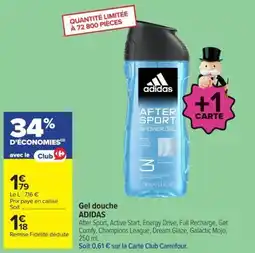 Carrefour ADIDAS Gel douche offre