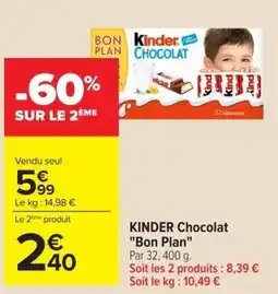 Carrefour Kinder Chocolat offre