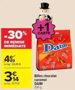 Carrefour DAIM Billes chocolat caramel offre