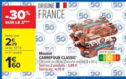 Carrefour Carrefour Classic Mousse offre