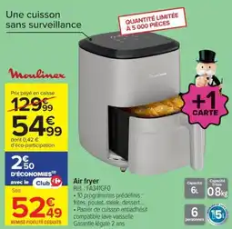Carrefour Moulinex Air fryer offre