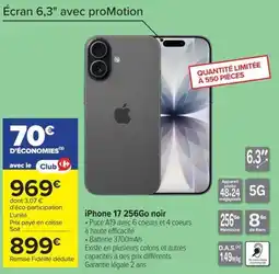 Carrefour iPhone 17 offre