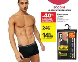 Carrefour ECODIM Boxers homme offre