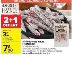 Carrefour Le galibier mini bûchettes nature offre