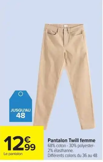 Pantalon Twill femme