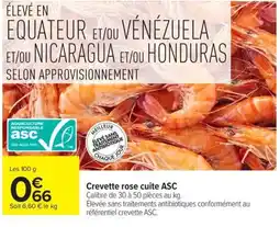 Carrefour Crevette rose cuite ASC offre