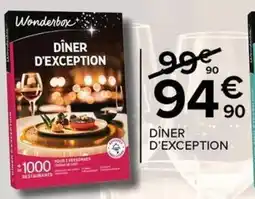 Carrefour Wonderbox dîner d'exception offre