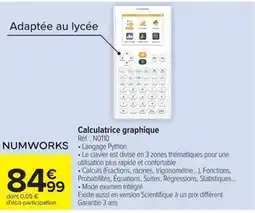 Carrefour NUMWORKS Calculatrice graphique offre