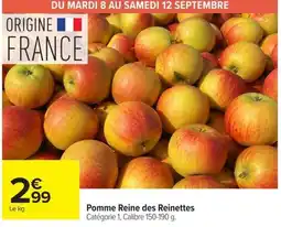 Carrefour Pomme Reine des Reinettes offre