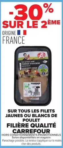 Carrefour Bio Rex Filet de poulet jaune offre
