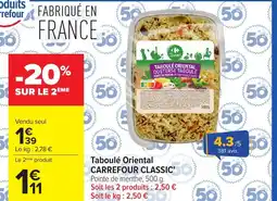 Carrefour Carrefour Classic Taboulé Oriental offre