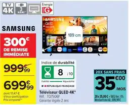 Carrefour SAMSUNG Téléviseur QLED 4K offre