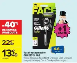 Carrefour Gillette Rasoir rechargeable offre