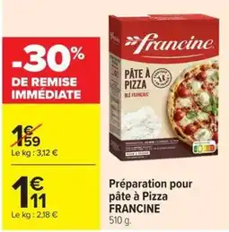 Carrefour Francine Pâte à Pizza offre