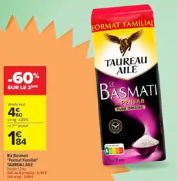 Carrefour TAUREAU AILÉ Riz Basmati offre
