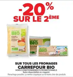 Carrefour Carrefour Bio Sur tous les fromages offre