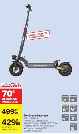 Carrefour UrbanGlide Trottinette électrique offre