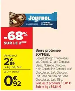 Carrefour JOYFUEL Barre protéinée offre