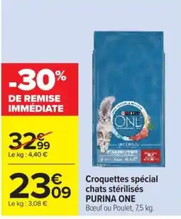 Carrefour PURINA ONE Croquettes spécial chats stérilisés offre