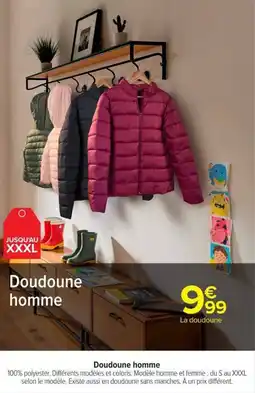 Carrefour Doudoune homme offre
