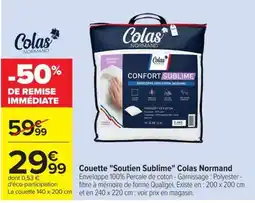 Carrefour Colas Normand Couette Soutien Sublime offre