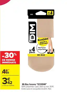 Carrefour DIM Mi-Bas femme offre