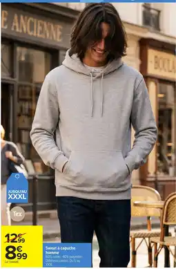 Carrefour Tex Sweat à capuche homme offre