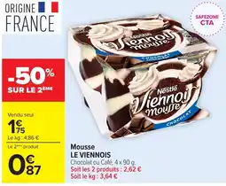 Carrefour Market Nestlé Le Viennois Mousse offre