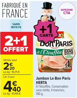 Carrefour Market Le Bon Paris Jambon offre