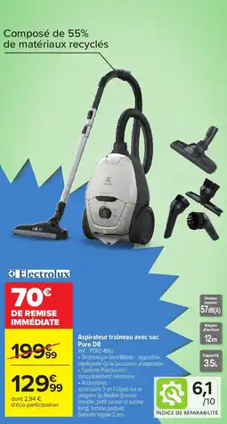 Carrefour Electrolux Aspirateur traineau avec sac Pure D8 offre