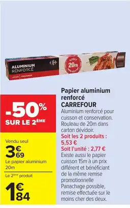 Carrefour CARREFOUR Papier aluminium renforcé offre
