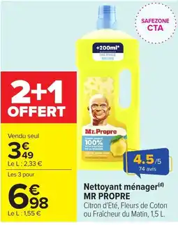 Carrefour Market MR PROPRE Nettoyant ménager offre