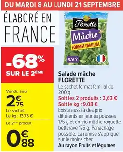 Carrefour Florette Mâche offre