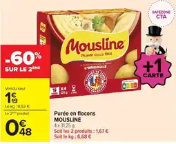 Carrefour Market Mousline Purée en flocons offre