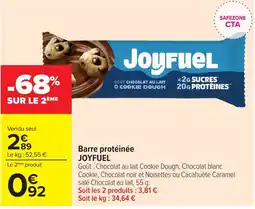 Carrefour Market JOYFUEL Barre protéinée offre
