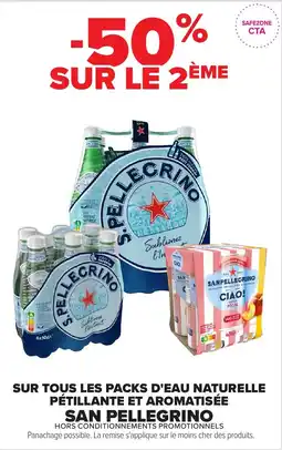 Carrefour Market San pellegrino sur tous les packs d'eau naturelle pétillante et aromatisée offre