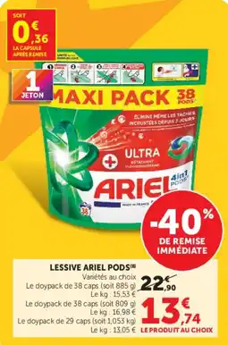 U Express Ariel Lessive Pods offre