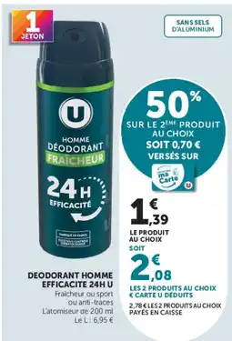 U Express U Déodorant Homme offre
