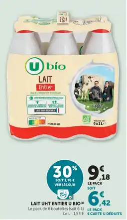 U Express U bio LAIT Entier offre
