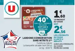 U Express U Lardons fumés offre