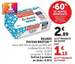 Super U Paysan Breton Beurre Doux offre