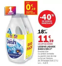 Super U Dash Lessive liquide offre