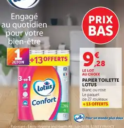Super U Lotus Papier toilette offre