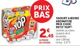 Super U YOP Yaourt à boire aromatisé offre