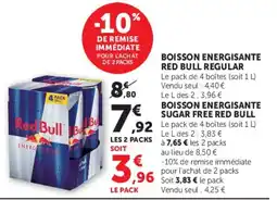 Super U Red Bull BOISSON ENERGISANTE offre