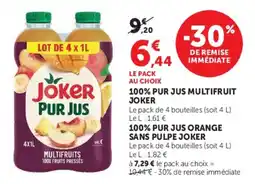 Super U Joker Pur Jus offre